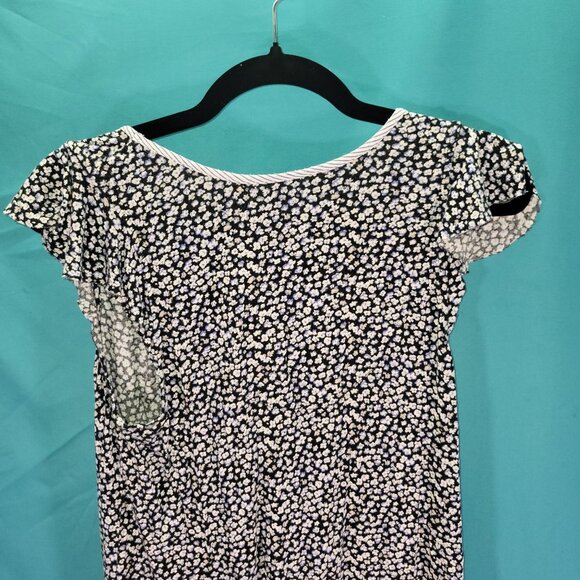 Company Ellen Tracy Womens Floral Midi Dress Black/White Print Size M - Picture 7 of 8